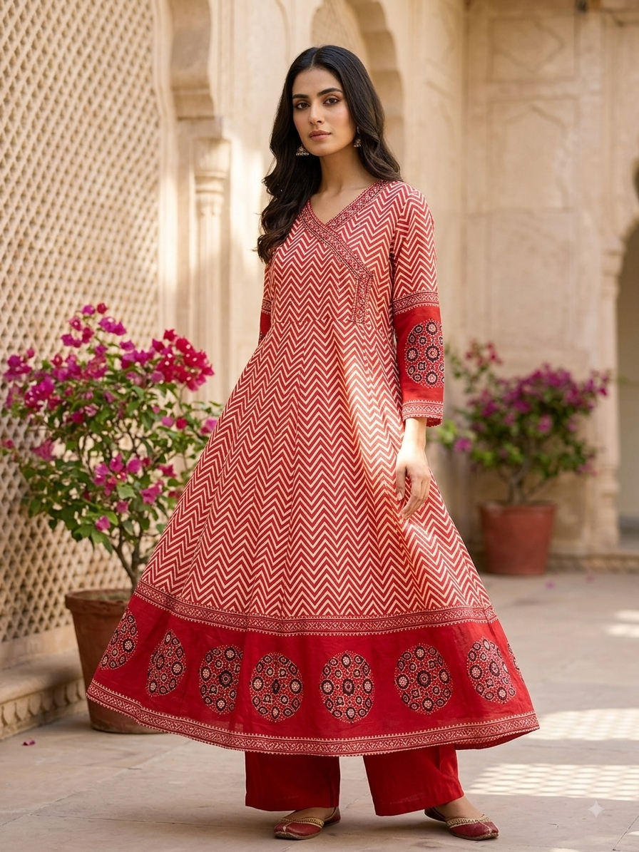 Angrakha Anarkali Set