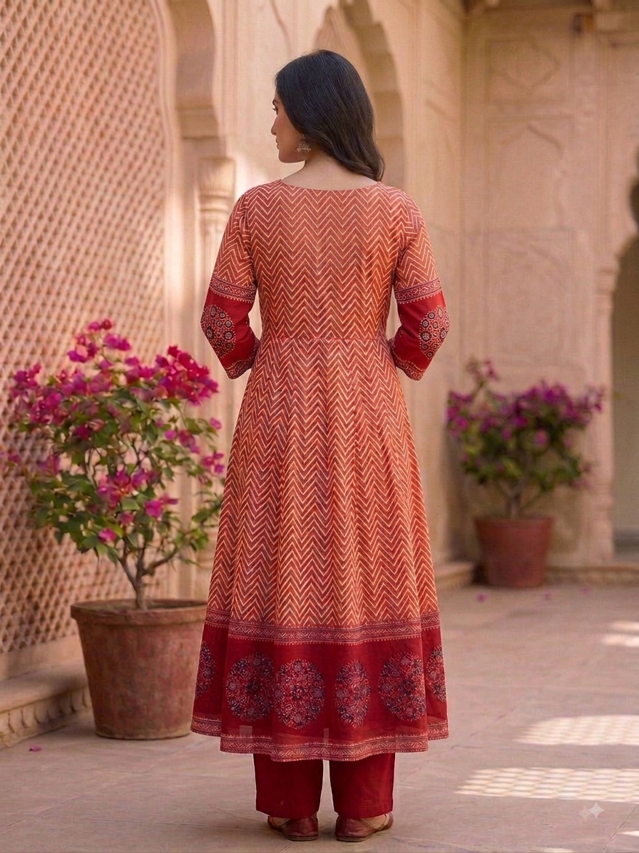 Angrakha Anarkali Set