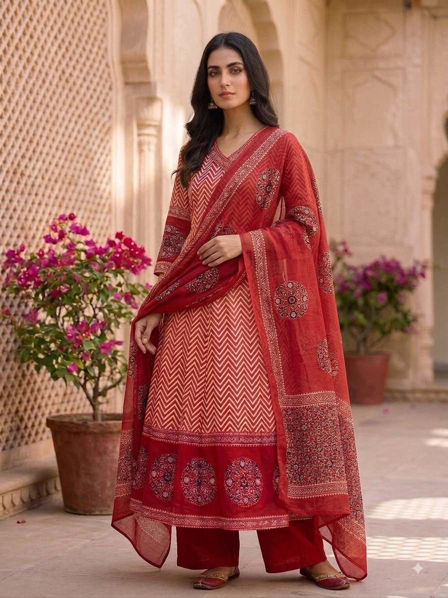 Angrakha Anarkali Set