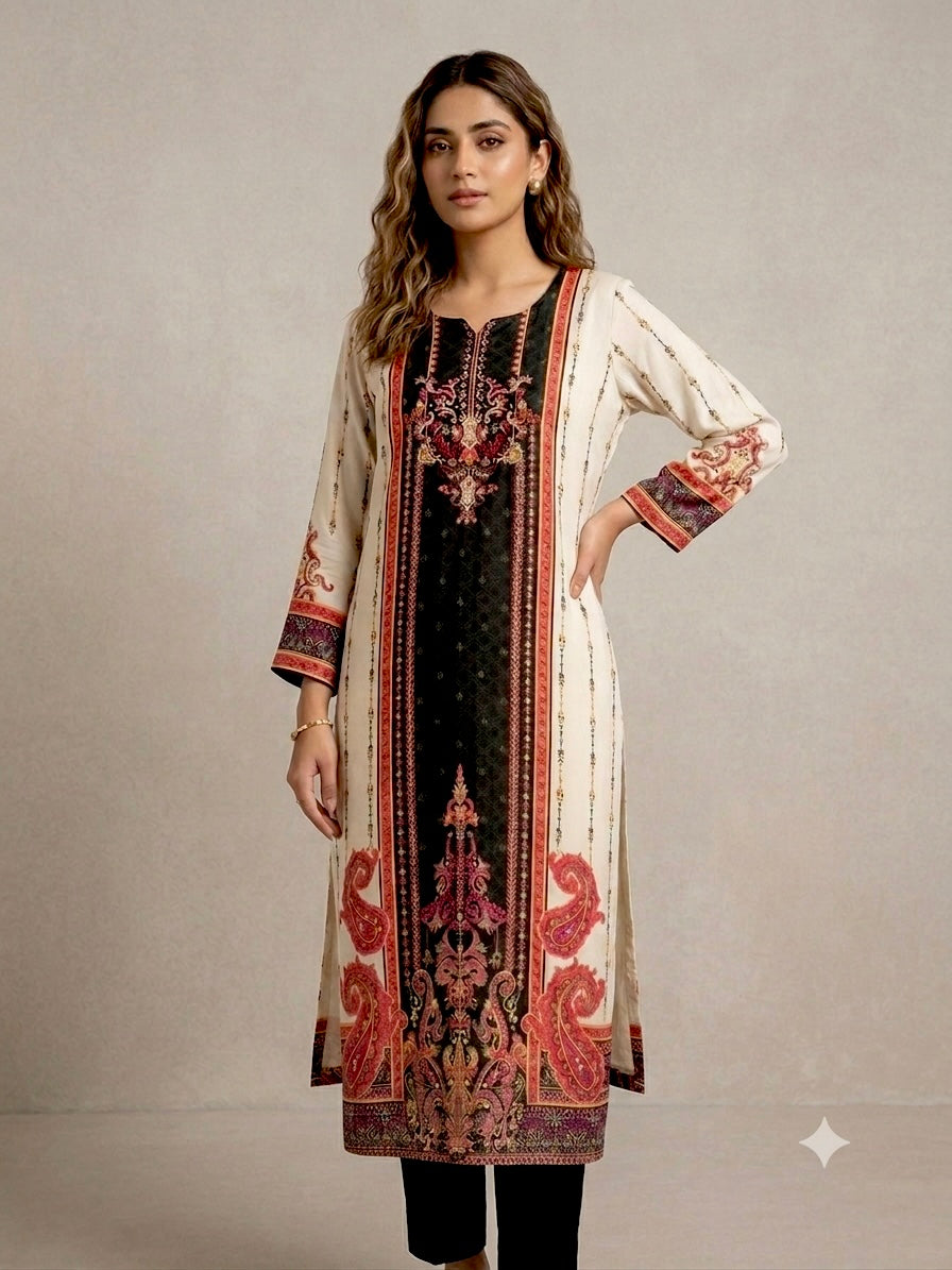 Paisley Print Kurta